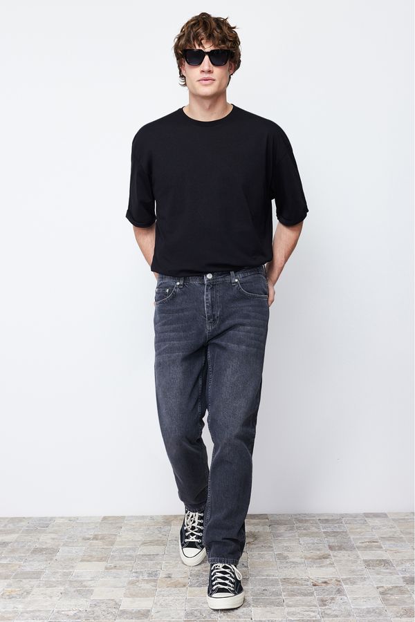Trendyol Trendyol Anthracite Relax Fit Boyfriend Jeans Jeans