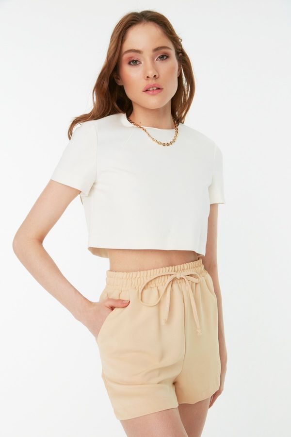 Trendyol Trendyol Beige Elastic Waist Shorts & Bermuda