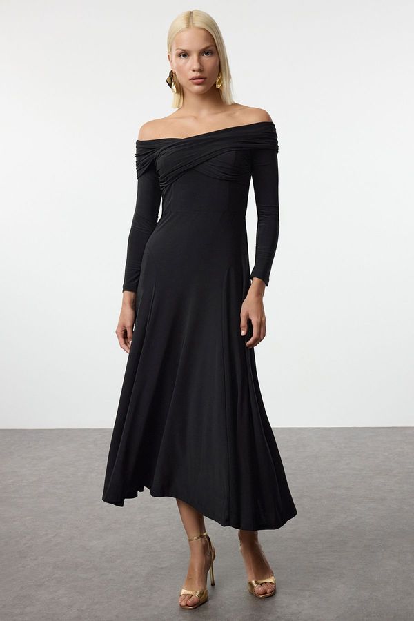 Trendyol Trendyol Black A-Line Knit Dress