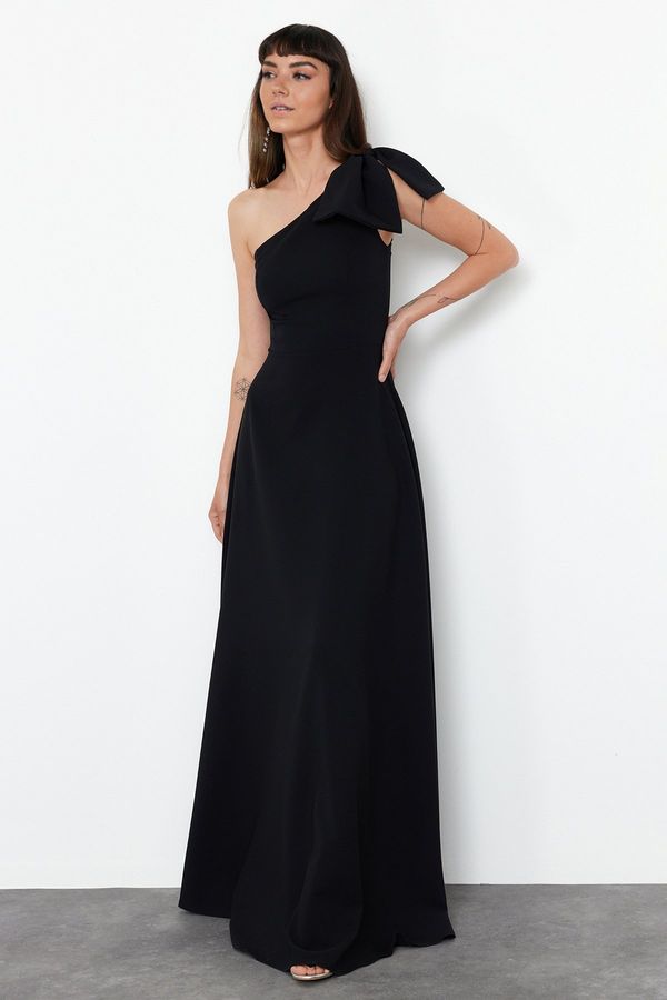 Trendyol Trendyol Black A-Line Woven Elegant Evening & Graduation Dress