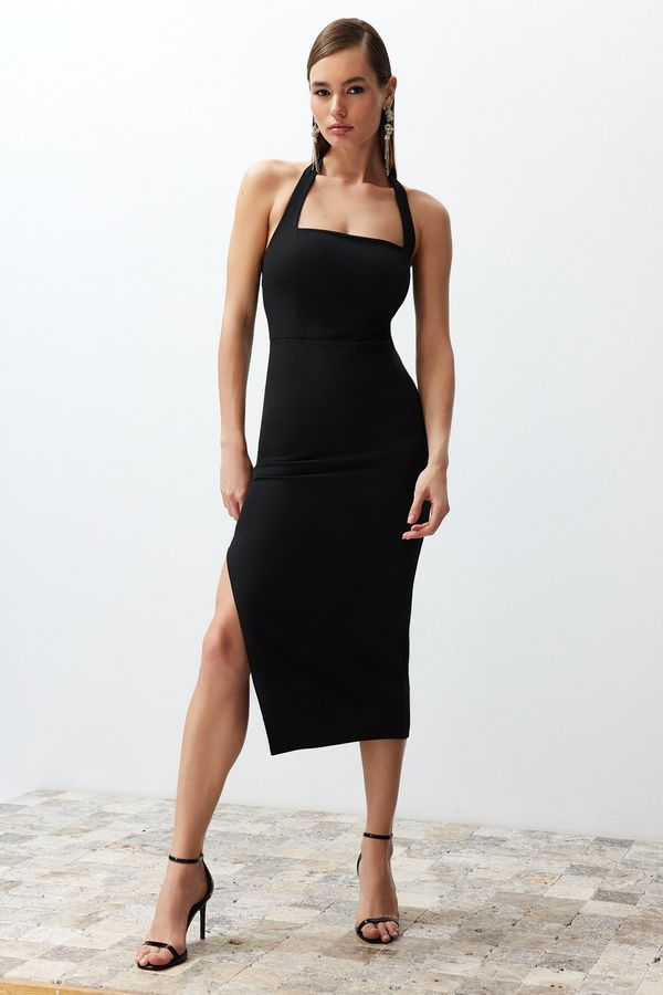 Trendyol Trendyol Black Body-Fitting Woven Dress
