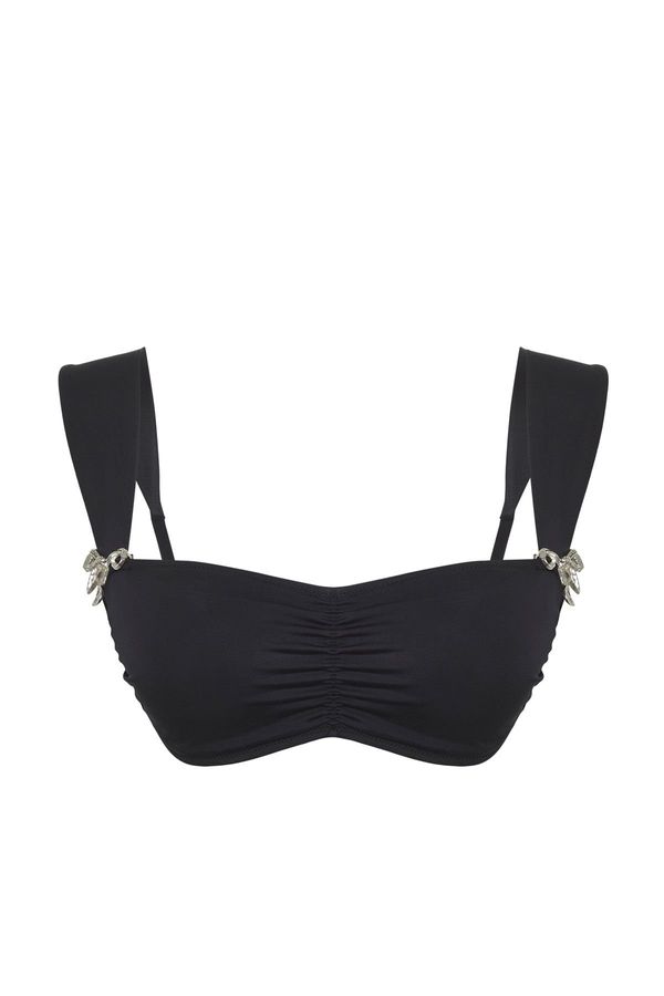 Trendyol Trendyol Black Bralette Accessorized Bikini Top