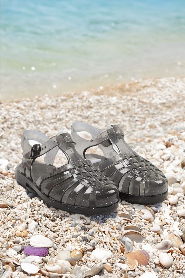 Trendyol Trendyol Black Jelly Glitter Sandals