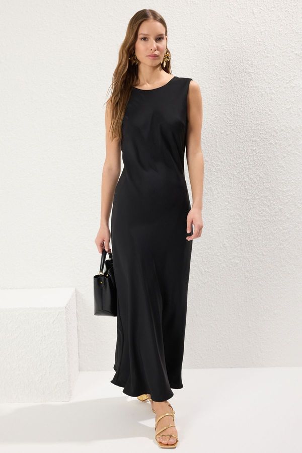 Trendyol Trendyol Black Plain Maxi Woven Dress