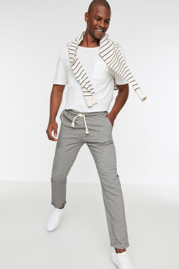 Trendyol Trendyol Black Regular Fit Rubber Waisted Fabric Pants