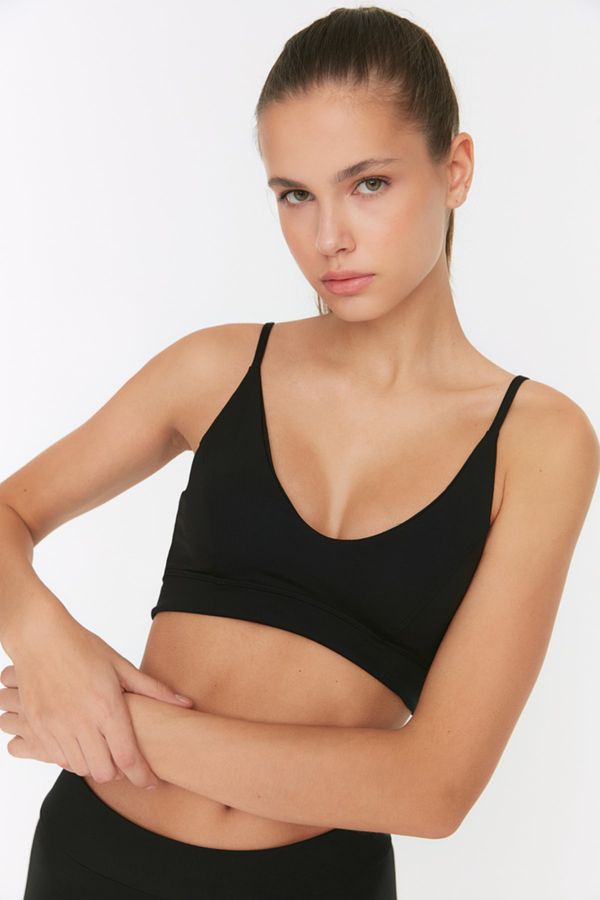 Trendyol Trendyol Black Support/Shaping Strap Knitted Sports Bra