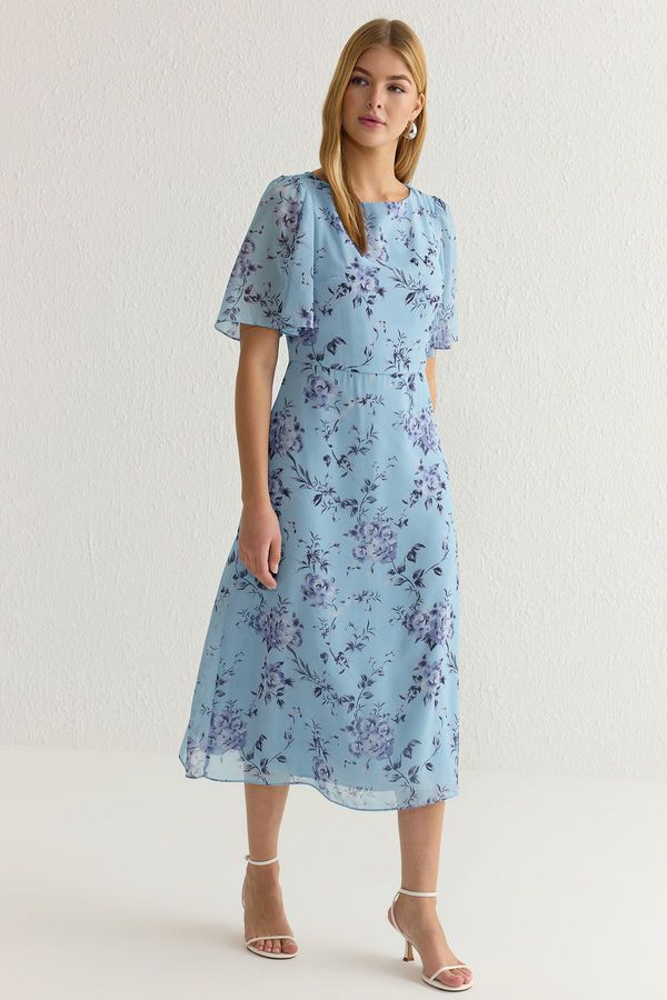 Trendyol Trendyol Blue Animal Midi Woven Dress