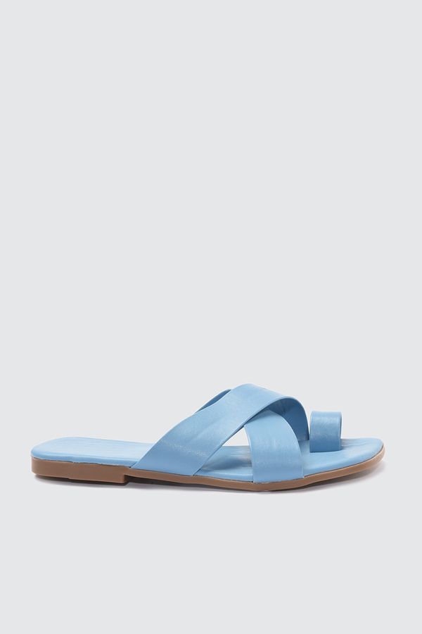 Trendyol Trendyol Blue Cross-Band Women's Slippers
