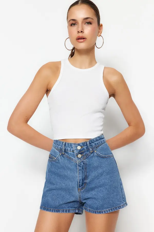 Trendyol Trendyol Blue Denim Shorts & Bermuda