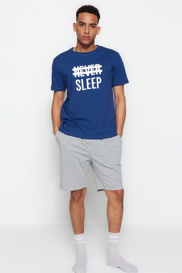 Trendyol Trendyol Blue Knitted Pajamas Set