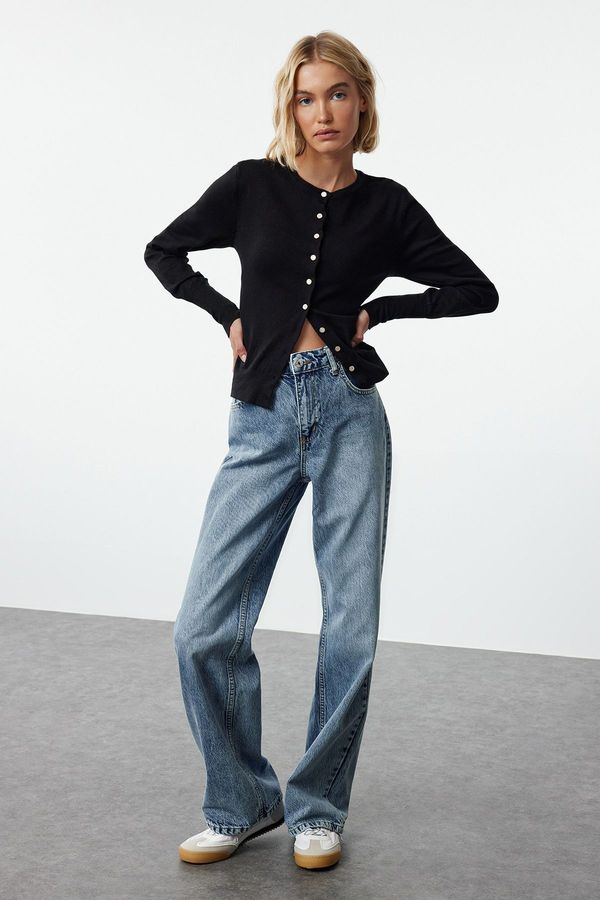 Trendyol Trendyol Blue More Sustainable High Waist Wide Leg Jeans