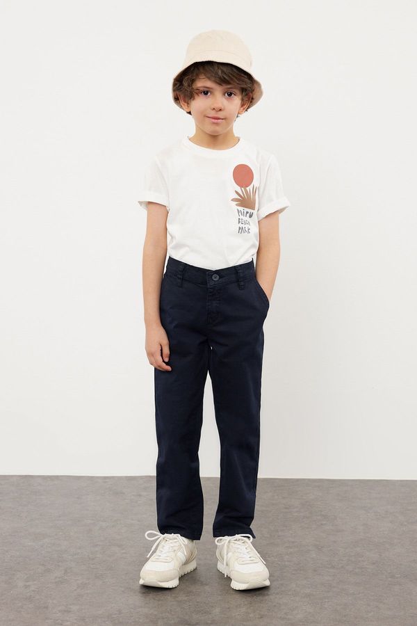 Trendyol Trendyol Boy's Navy Blue Regular Chino Woven Trousers