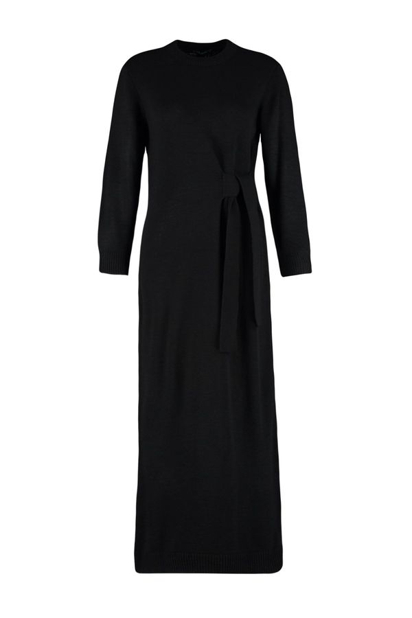 Trendyol Trendyol черна дантела нагоре подробни пуловер рокля