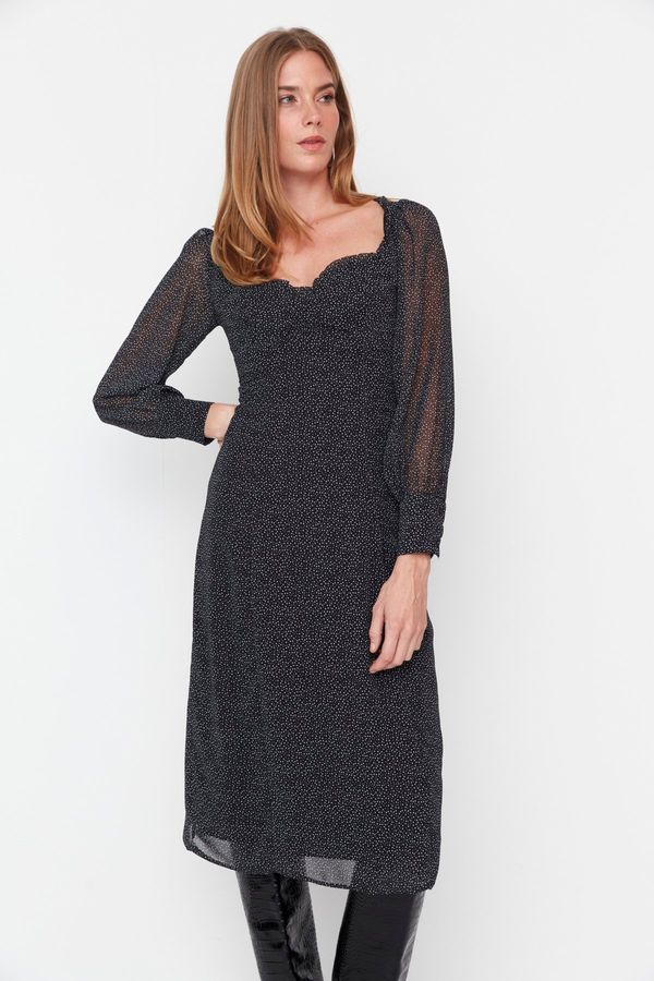 Trendyol Trendyol черна сладка рокля от шифон