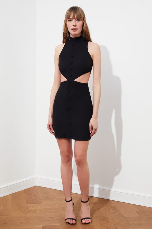 Trendyol Trendyol черна талия детайлна рокля