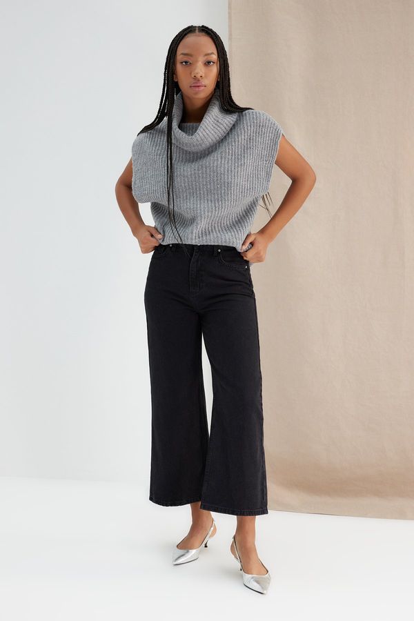 Trendyol Trendyol Черно По-устойчиви дънки с висока талия Culotte