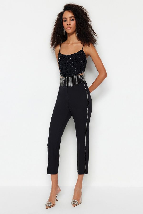 Trendyol Trendyol Черно тъкани панталони