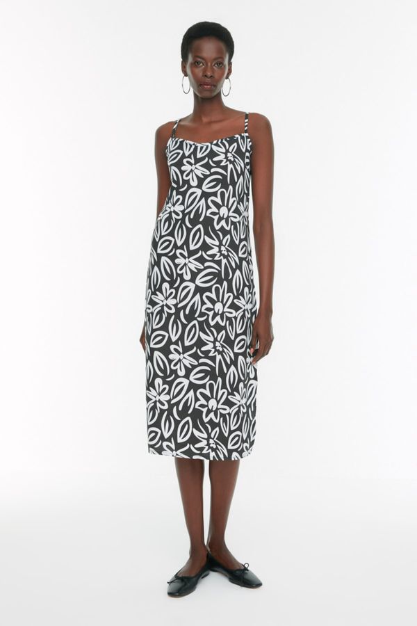 Trendyol Trendyol черно въже каишка рокля