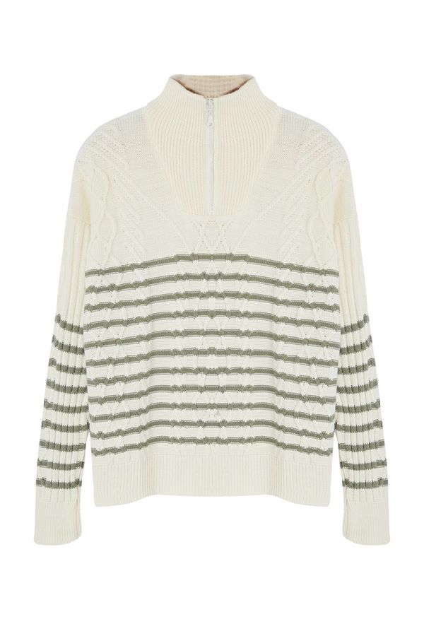 Trendyol Trendyol Cream Wide Fit Knitwear Sweater
