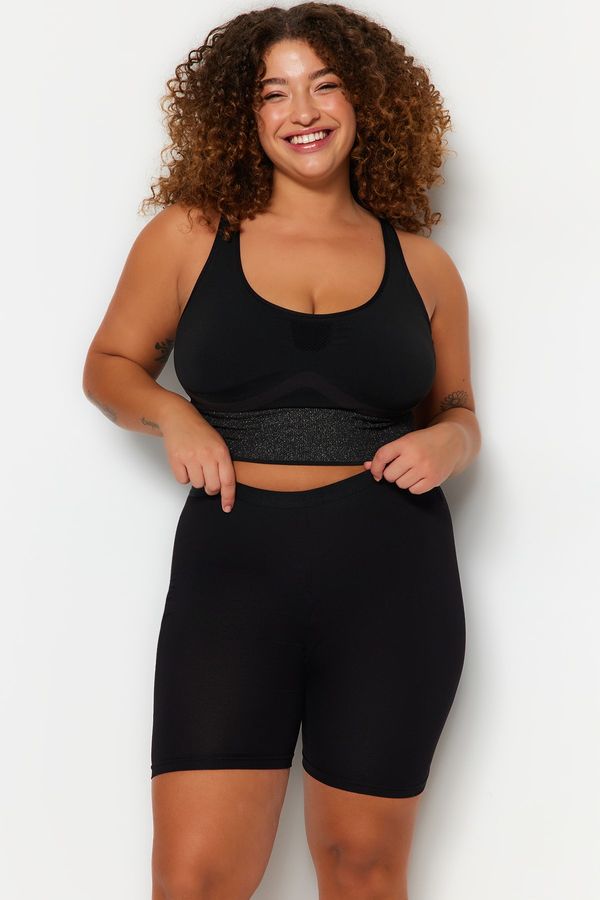Trendyol Trendyol Curve Black Knitted Short Leggings