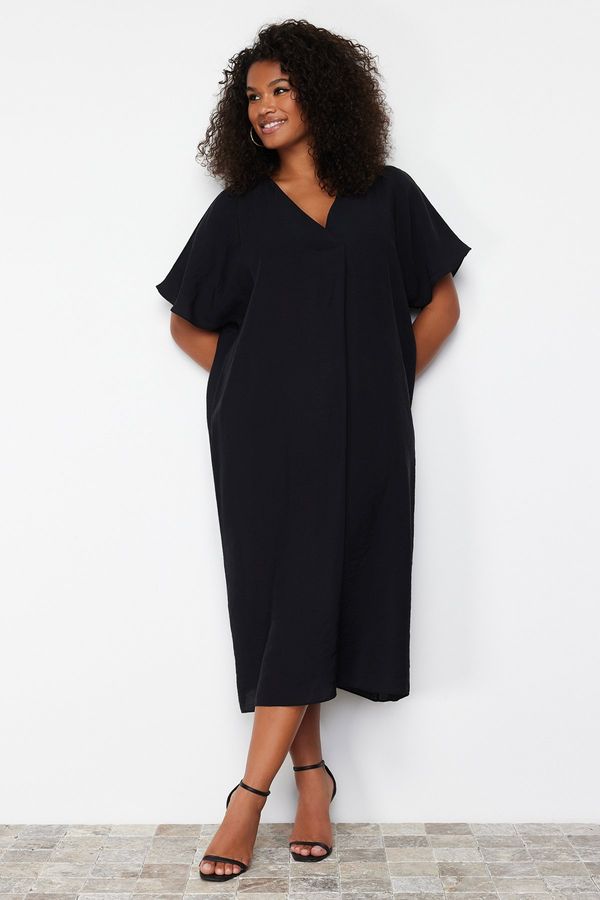 Trendyol Trendyol Curve Black Midi Woven Dress