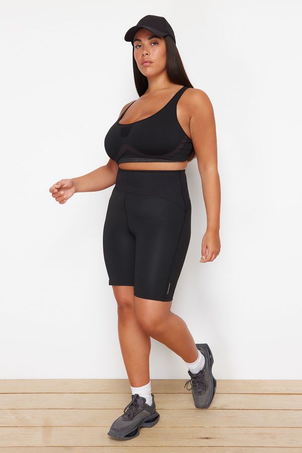 Trendyol Trendyol Curve Black Mini Knitted High Waist Sports Leggings