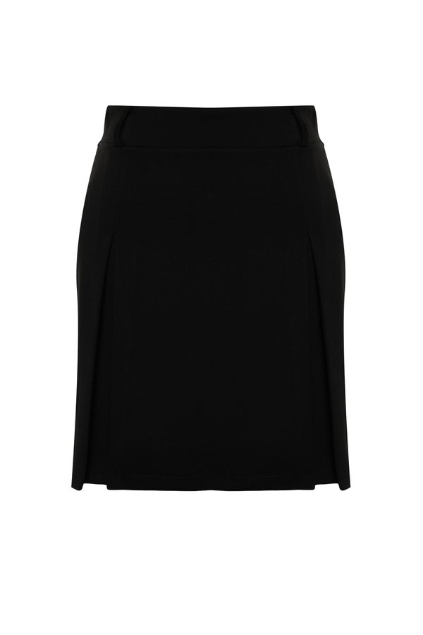 Trendyol Trendyol Curve Black Mini Knitted Skirt