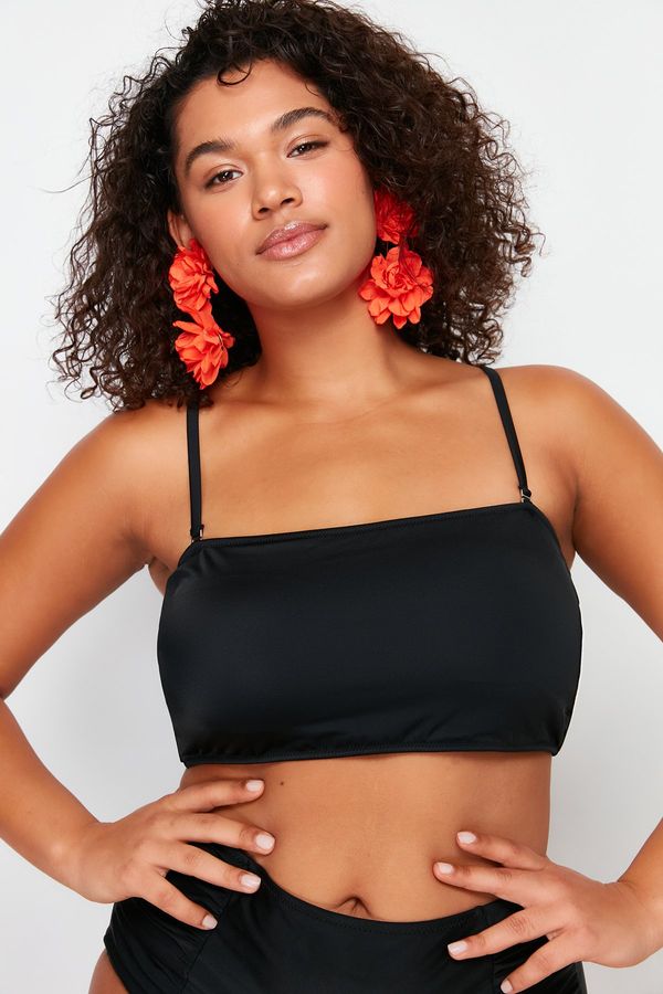 Trendyol Trendyol Curve Black Strapless Bikini Top