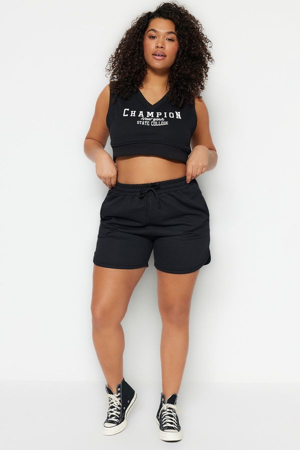 Trendyol Trendyol Curve Black Thin Knitted Shorts