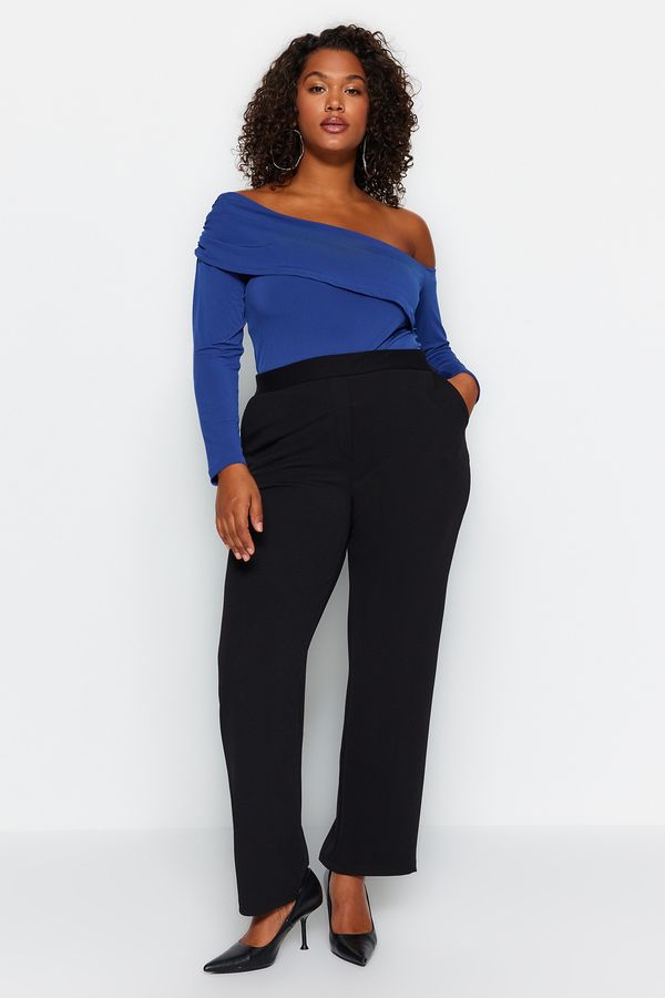 Trendyol Trendyol Curve Черни плетени панталони
