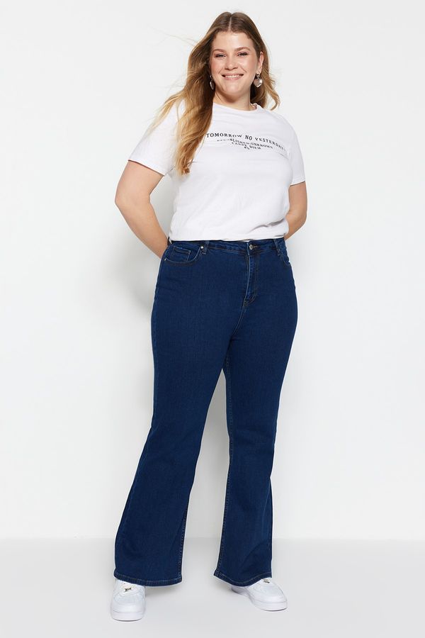 Trendyol Trendyol Curve Indigo High Waist Spanish Leg Jeans