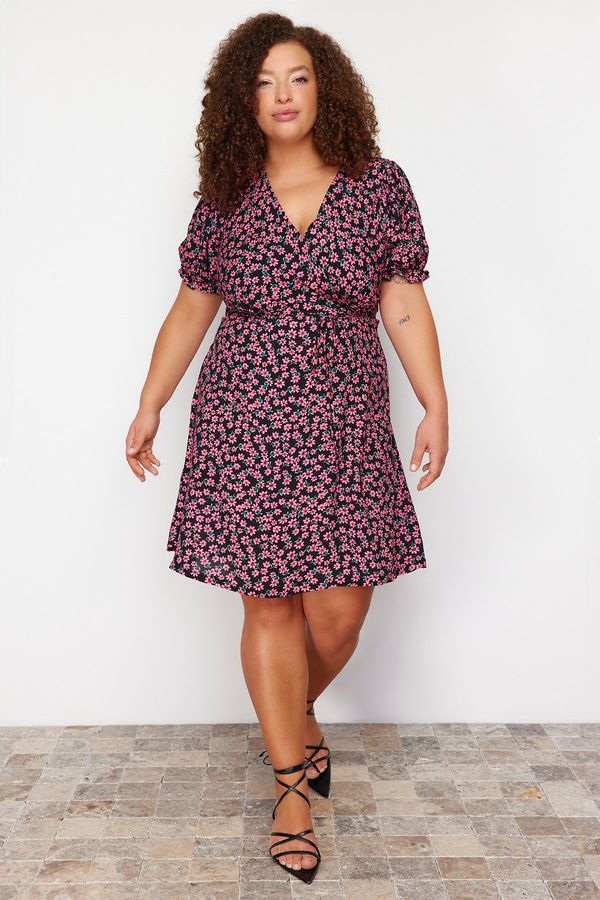 Trendyol Trendyol Curve Multicolored A-Line/Bell-Floral Woven Dress