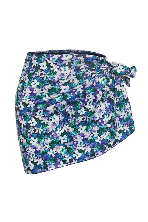 Trendyol Trendyol Curve Multicolored Floral Patterned Pareo Set of 2 Plus Size Bikini Bottoms