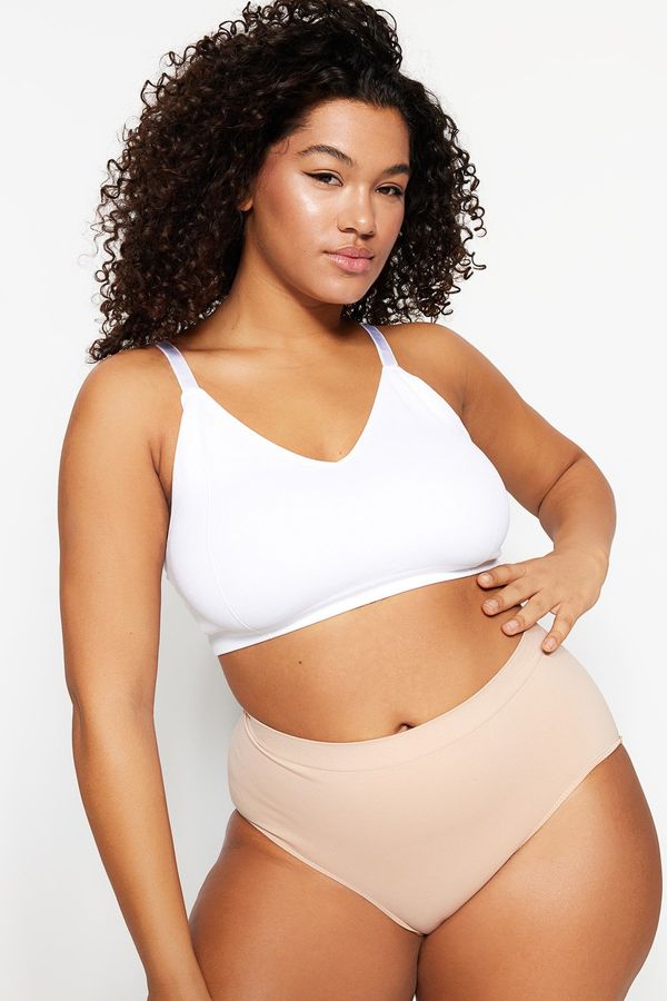 Trendyol Trendyol Curve White Strappy Seamless Bra