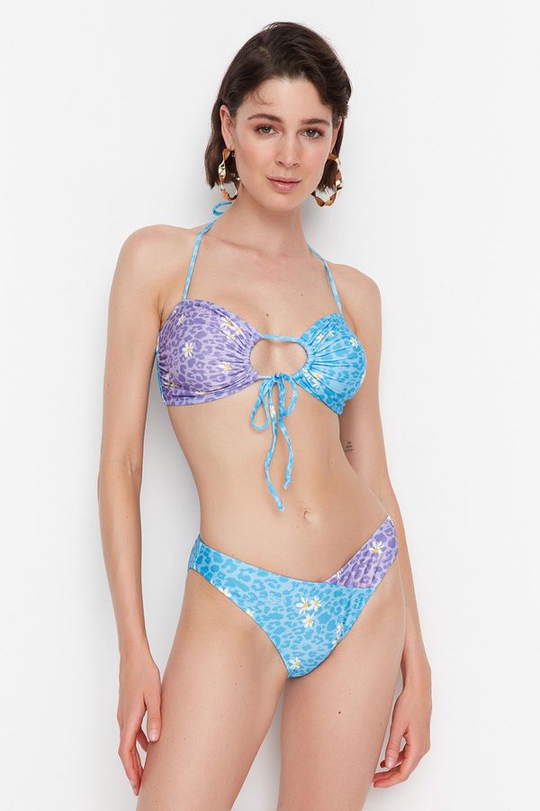 Trendyol Trendyol цветен модел цвят блок бикини дъна