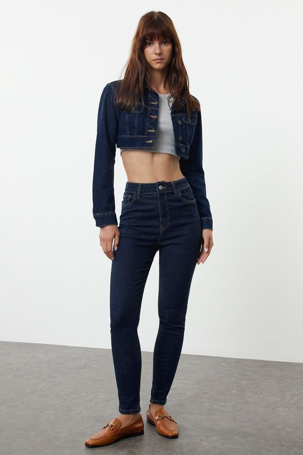 Trendyol Trendyol Dark Blue High Waist Skinny Jeans