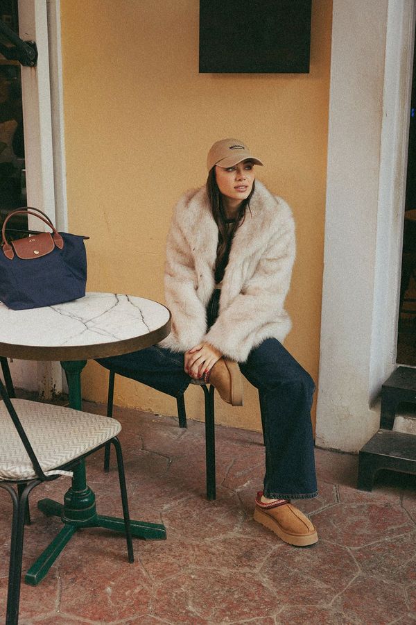 Trendyol Trendyol Dark Blue High Waist Wide Leg Jeans