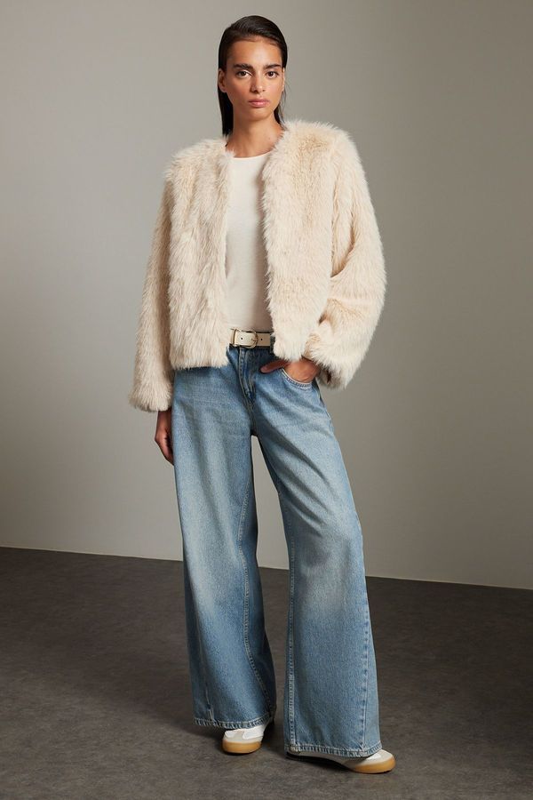 Trendyol Trendyol Ecru Oversize Für Coat