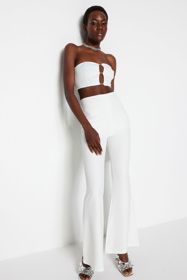 Trendyol Trendyol Ecru тъкани булчински панталони