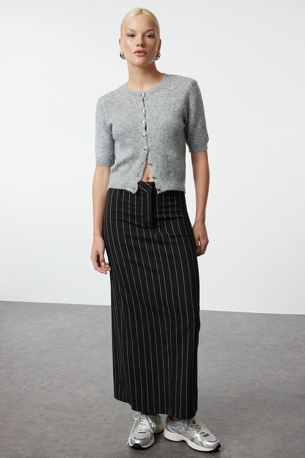 Trendyol Trendyol Gray Cotton Wool Knitwear Cardigan