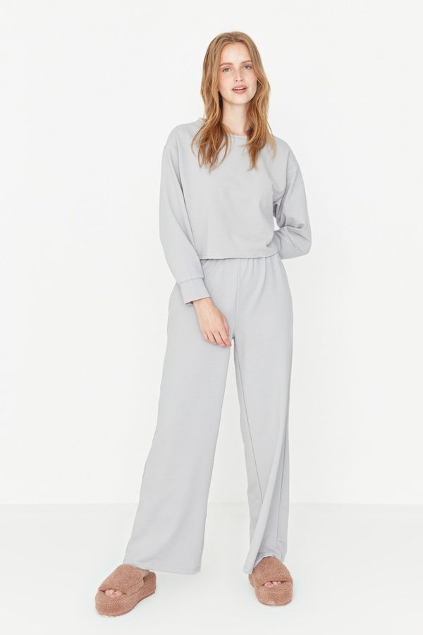 Trendyol Trendyol Gray Knitted Pajamas Set