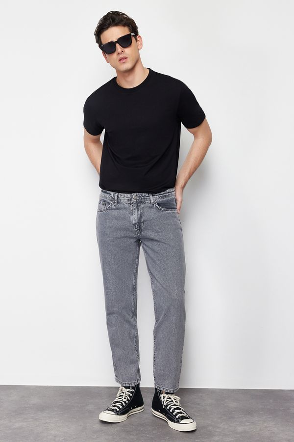 Trendyol Trendyol Gray Relax Fit Jeans Denim Trousers