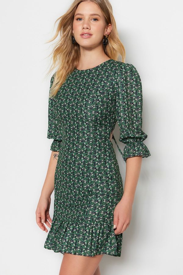 Trendyol Trendyol Green Back Detail Woven Woven Dress