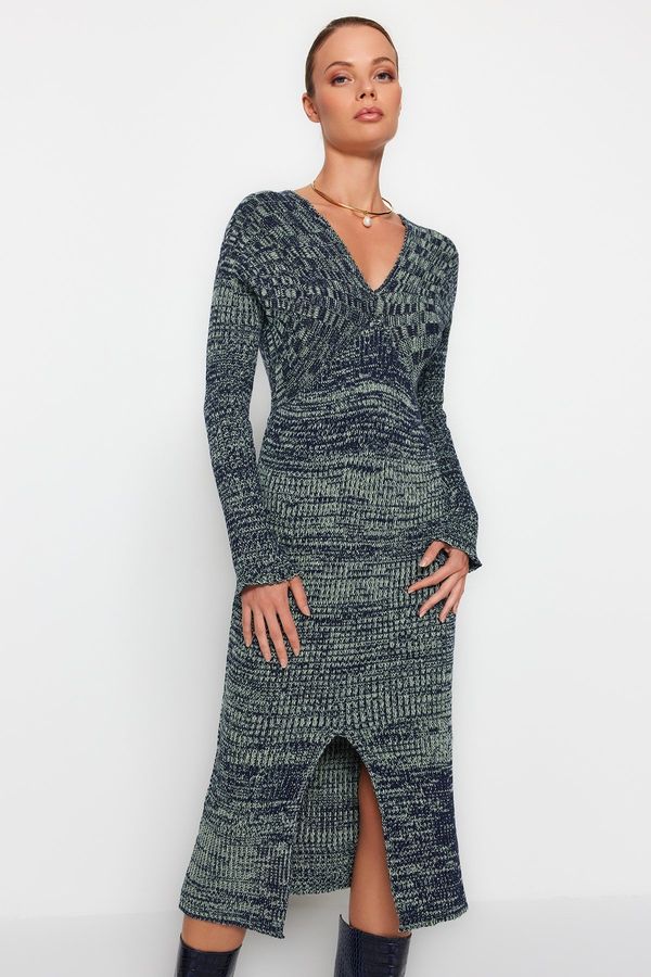 Trendyol Trendyol Green Midi трикотаж градиент рокля