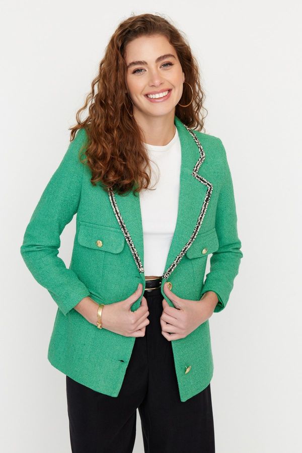 Trendyol Trendyol Green Woven Tasseled Jacket