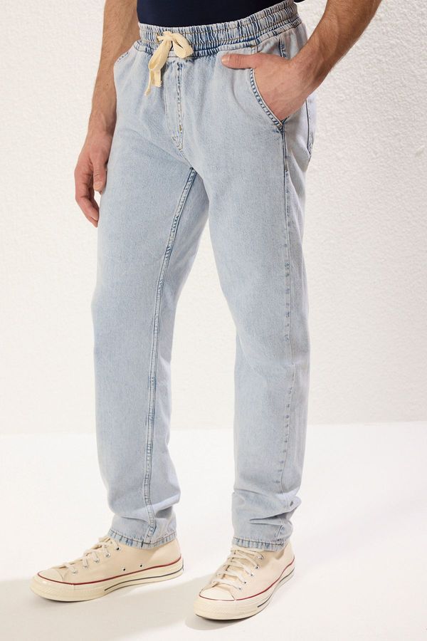 Trendyol Trendyol Light Blue Regular Thin Fabric Denim Trousers Jeans