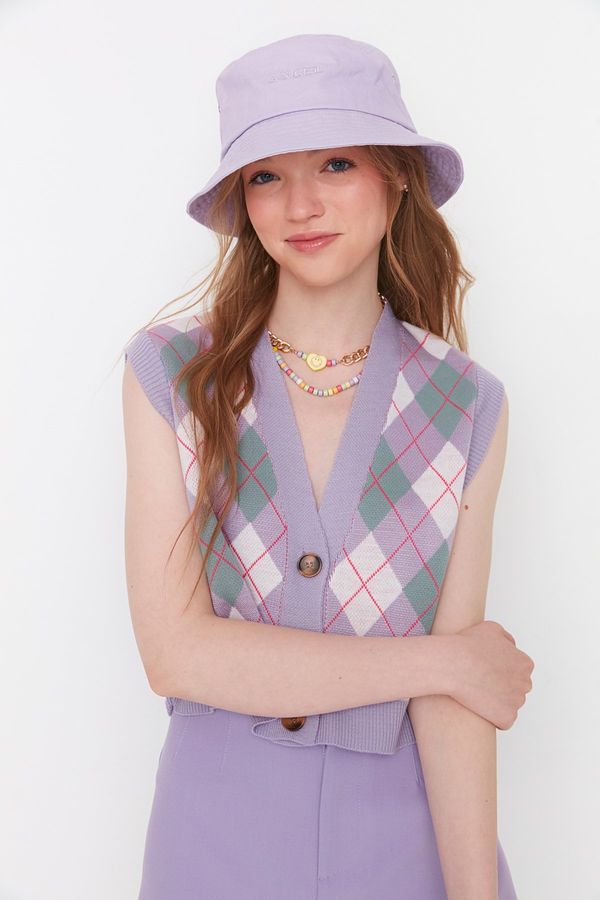 Trendyol Trendyol люляк култура v-образно деколте трикотаж пуловер