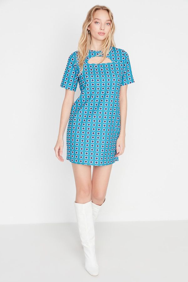 Trendyol Trendyol масло яка подробни шарени рокля