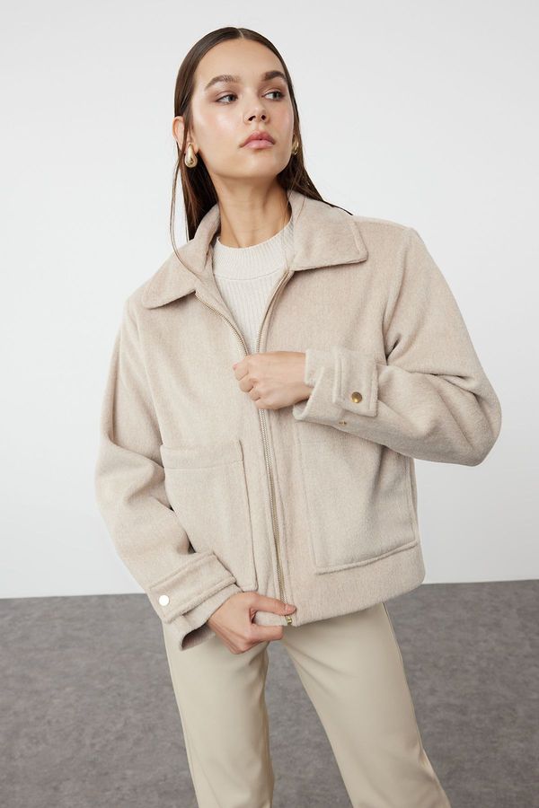 Trendyol Trendyol Mink Oversize Cashmere Thin Jacket Coat