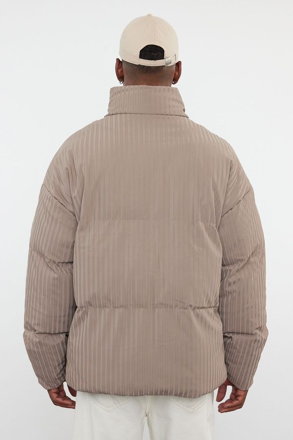 Trendyol Trendyol Mink Oversize Fit Stand Collar Winter Puffer Coat